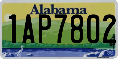 AL license plate 1AP7802