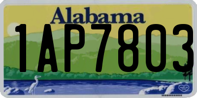 AL license plate 1AP7803
