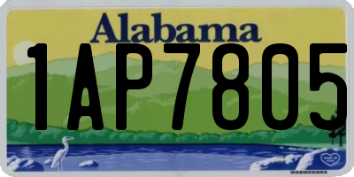 AL license plate 1AP7805