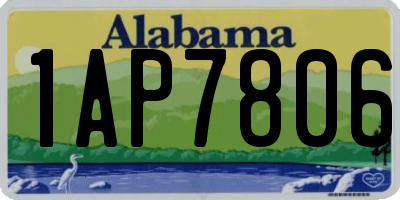 AL license plate 1AP7806