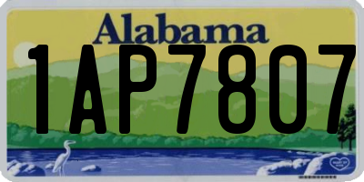AL license plate 1AP7807