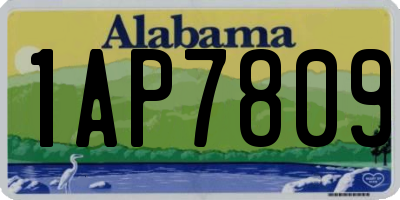AL license plate 1AP7809