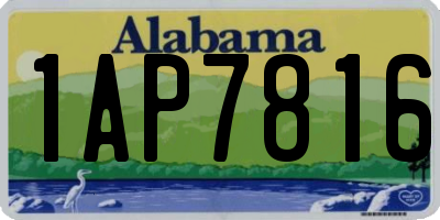 AL license plate 1AP7816