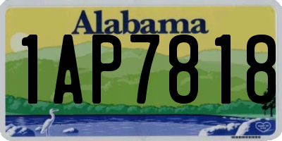 AL license plate 1AP7818
