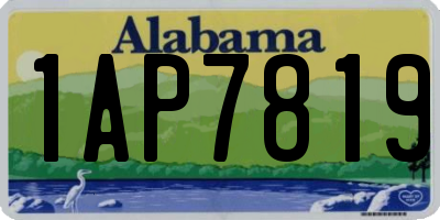 AL license plate 1AP7819