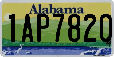 AL license plate 1AP7820