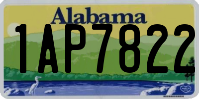 AL license plate 1AP7822