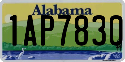 AL license plate 1AP7830