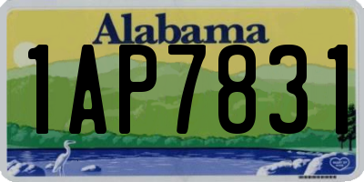 AL license plate 1AP7831