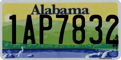 AL license plate 1AP7832