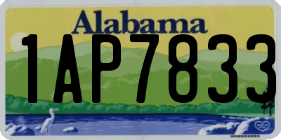 AL license plate 1AP7833