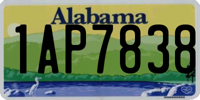 AL license plate 1AP7838