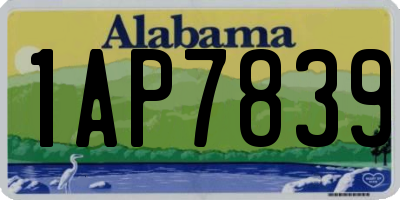 AL license plate 1AP7839