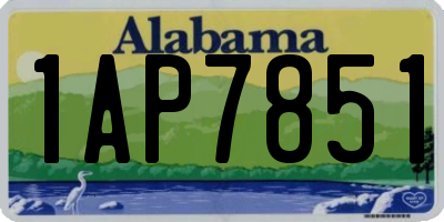 AL license plate 1AP7851