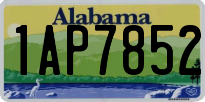 AL license plate 1AP7852