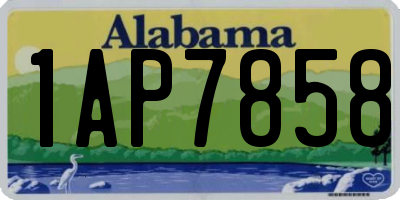 AL license plate 1AP7858