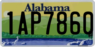 AL license plate 1AP7860