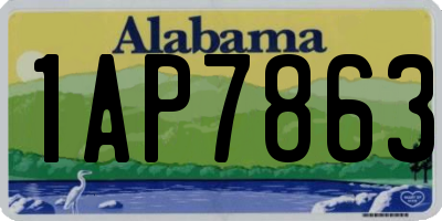 AL license plate 1AP7863