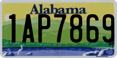 AL license plate 1AP7869