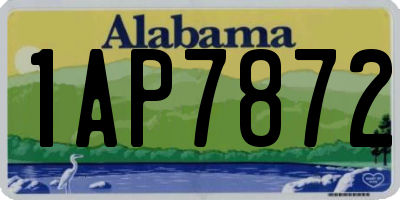 AL license plate 1AP7872