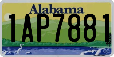 AL license plate 1AP7881