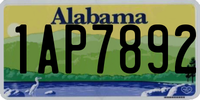 AL license plate 1AP7892