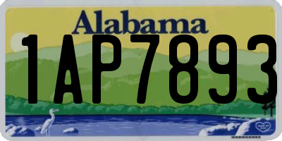AL license plate 1AP7893