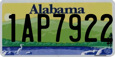 AL license plate 1AP7922