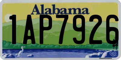 AL license plate 1AP7926