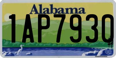 AL license plate 1AP7930