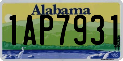 AL license plate 1AP7931