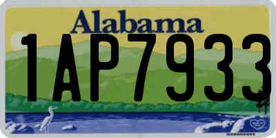 AL license plate 1AP7933