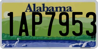 AL license plate 1AP7953