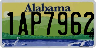 AL license plate 1AP7962
