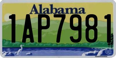 AL license plate 1AP7981