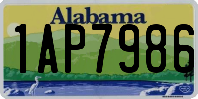 AL license plate 1AP7986