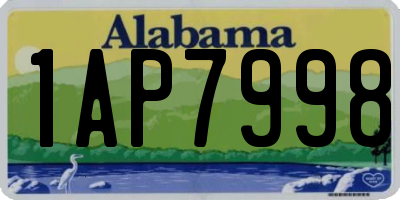 AL license plate 1AP7998