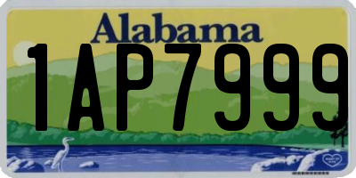 AL license plate 1AP7999