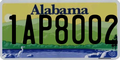 AL license plate 1AP8002
