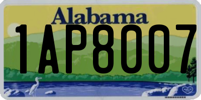 AL license plate 1AP8007