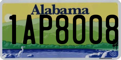 AL license plate 1AP8008