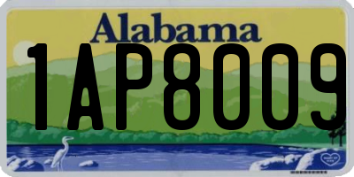 AL license plate 1AP8009
