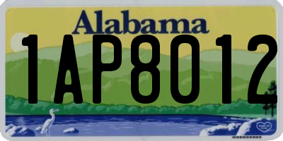 AL license plate 1AP8012