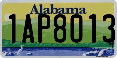 AL license plate 1AP8013