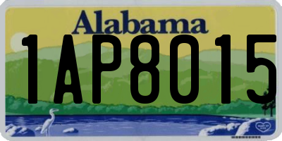 AL license plate 1AP8015