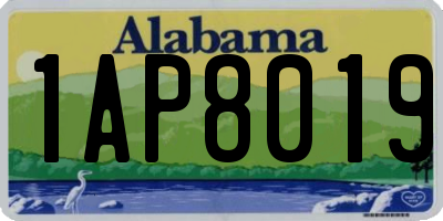 AL license plate 1AP8019