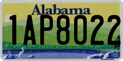 AL license plate 1AP8022