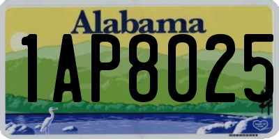 AL license plate 1AP8025