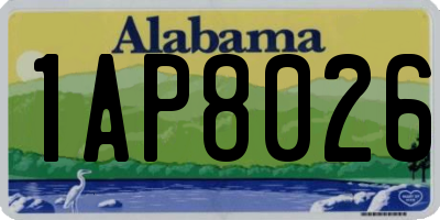 AL license plate 1AP8026