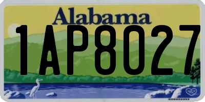 AL license plate 1AP8027